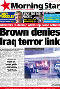 Brown denies Iraq terror link