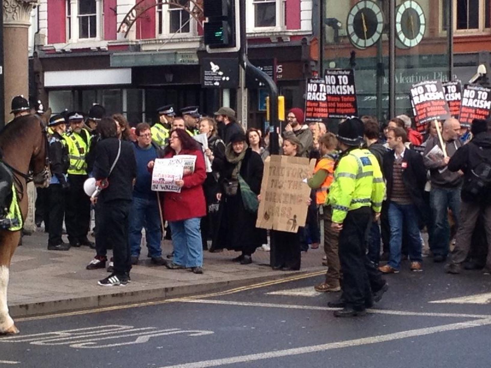 Cardiff anti-fascist protest