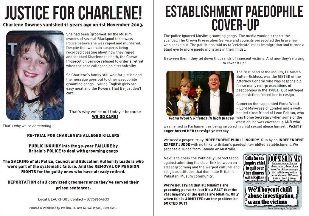 Charlene Downes leaflet
