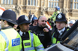 Chris Renton at EDL protest