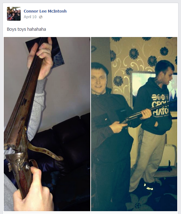 Connor McIntosh with gun