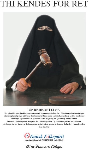 DF niqabi judge poster