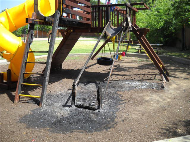 Dar El Eman Islamic Center playground fire