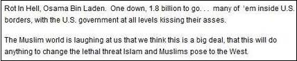 Debbie Schlussel kill 1.8 billion Muslims