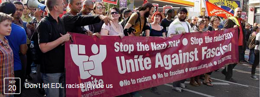 Don’t let EDL racists divide us London September 2014