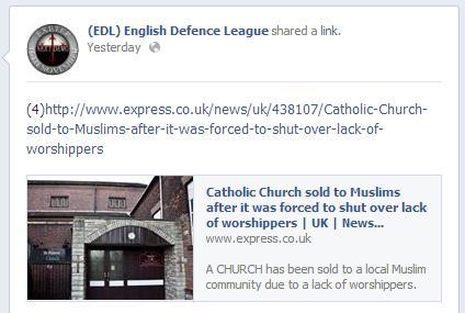 EDL Catholic Church sold to Muslims