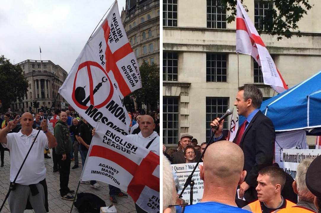 EDL Downing Street demonstration with Paul Weston