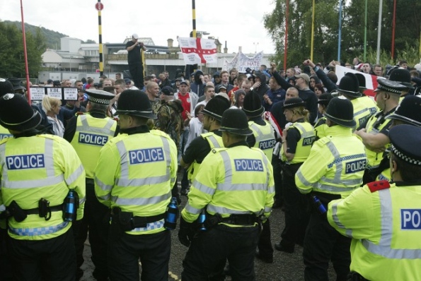 EDL Halifax protest July 2011