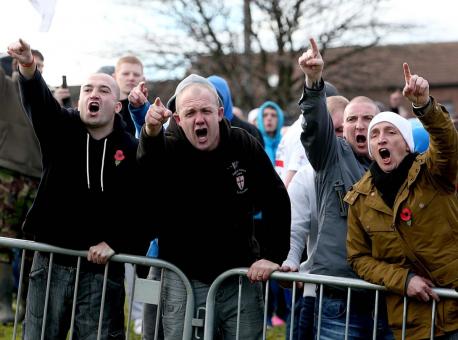 EDL Shotton Colliery protest November 2013