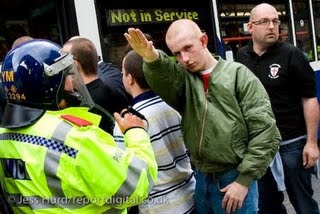 EDL fascist salute Birmingham