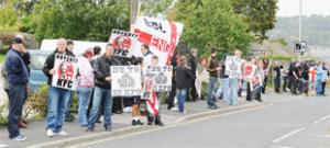 EDL halal protest Blackburn