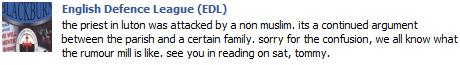 EDL rumour retracted