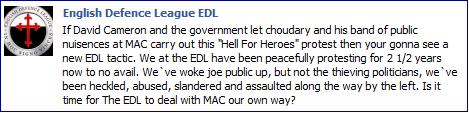 EDL threatens MAC