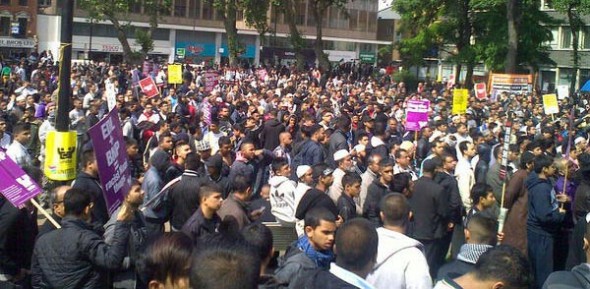 East London demonstration against EDL