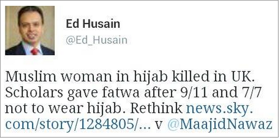 Ed Husain blaming the victim