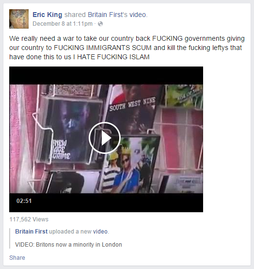 Eric King kill the fucking leftys