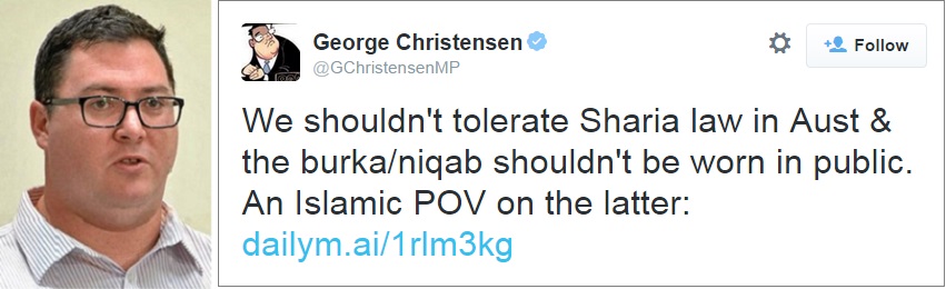 George Christensen and tweet
