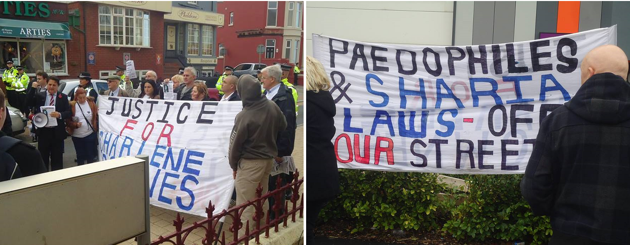 Griffin at Blackpool protest November 2014