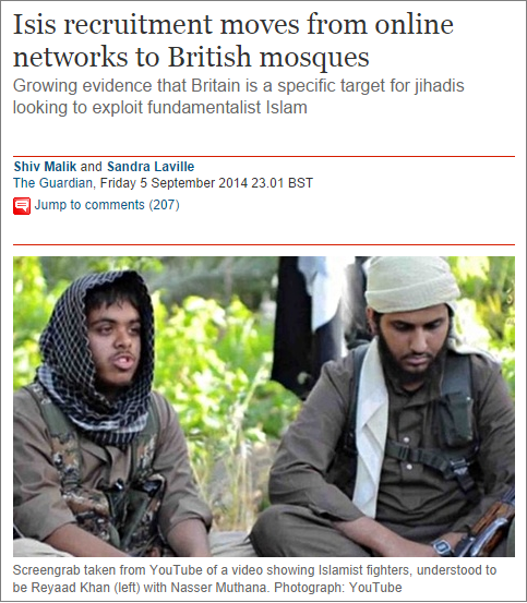 Guardian Isis recruitment moves to British mosques