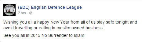 Happy new year from the EDL