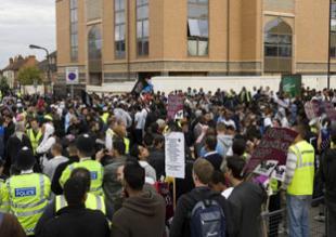 Harrow mosque counter-protest