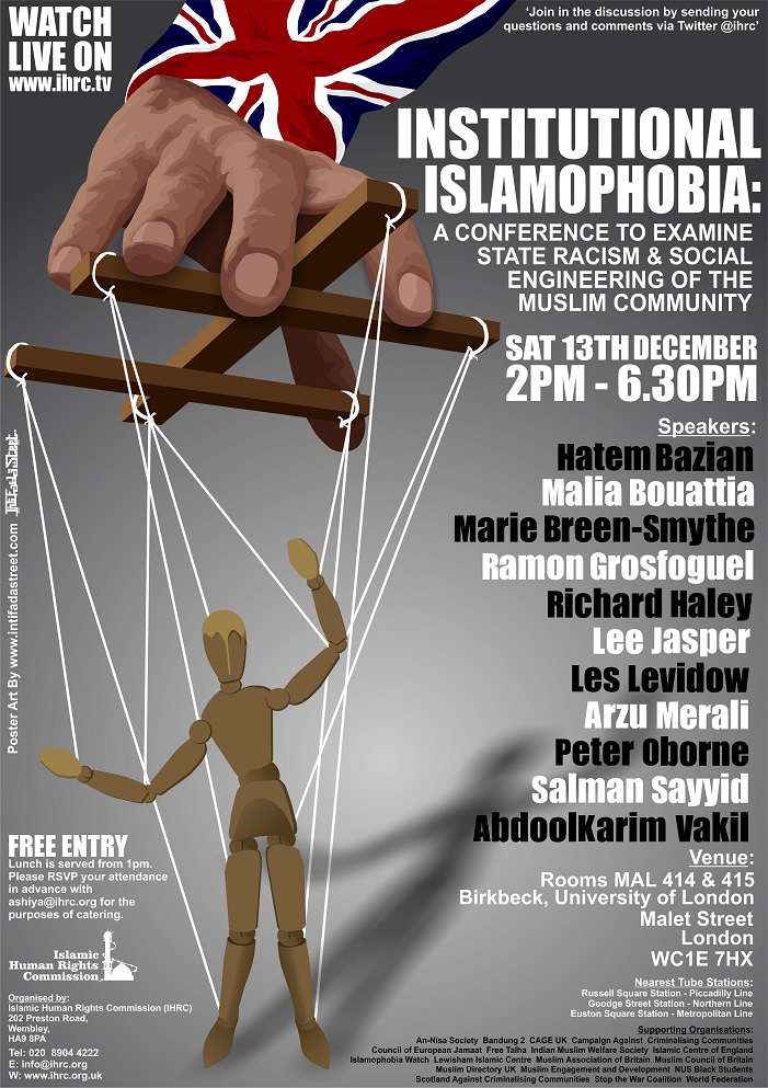 INSTITUTIONAL ISLAMOPHOBIA POSTER