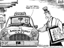 Islamist taxi cartoon