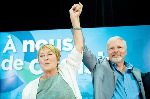 Jean-Francois Lisée with Pauline Marois