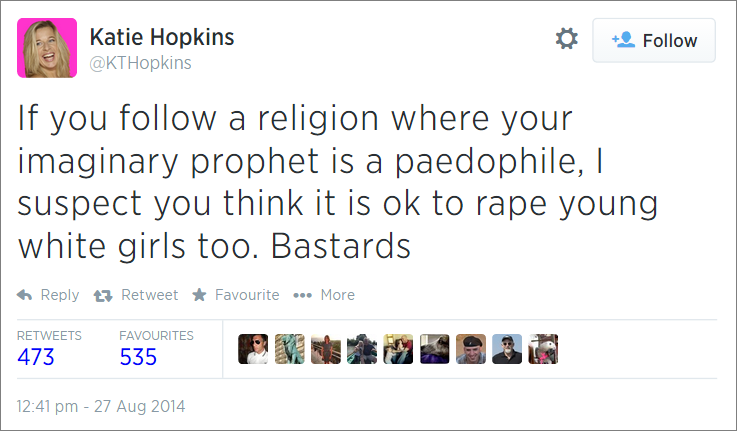 Katie Hopkins on Rotherham abuse report