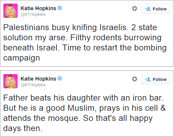 Katie Hopkins tweets