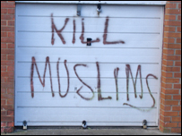 Kill Muslims graffiti