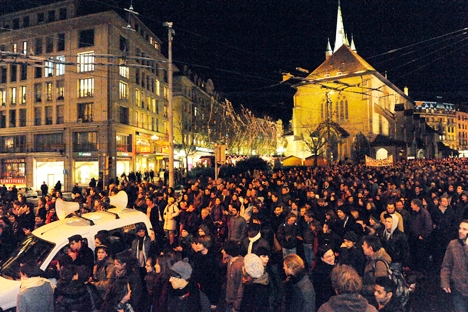 Lausanne protest