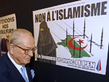 Le Pen and FN anti-Islam poster
