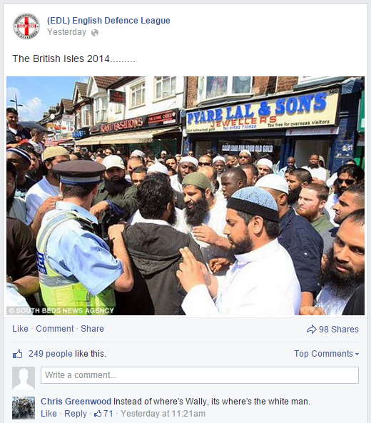 Luton Muslims confront Choudary's supporters