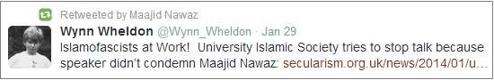 Maajid Nawaz retweets Islamofascists charge