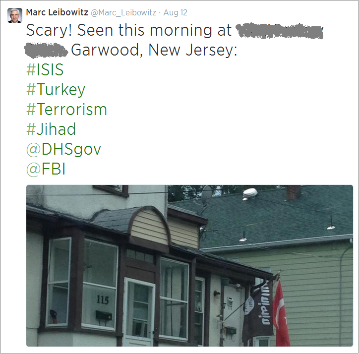 Marc Leibowitz 'ISIS' flag tweet (2)