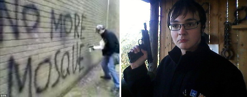Michael Piggin graffiti and gun