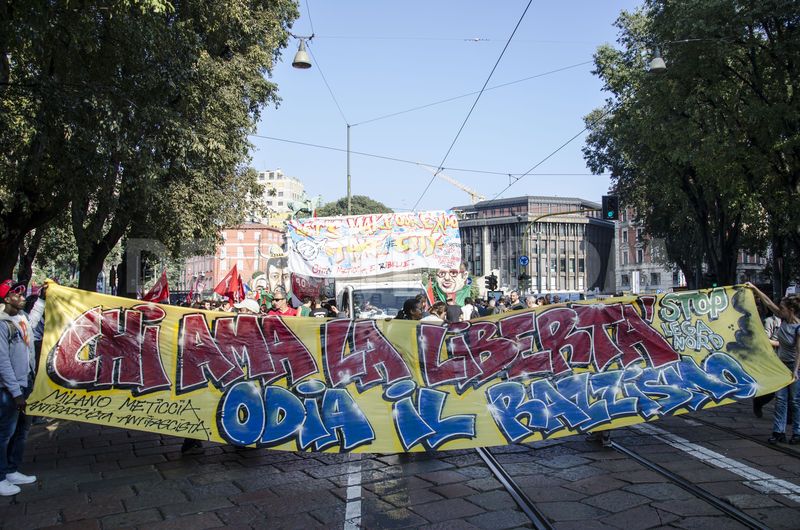 Milan protest against Lega Nord