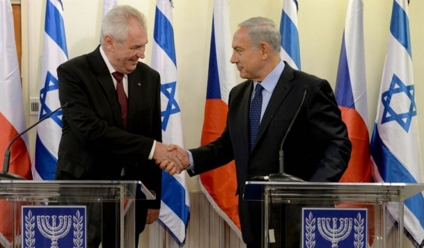 Milos Zeman with Netanyahu