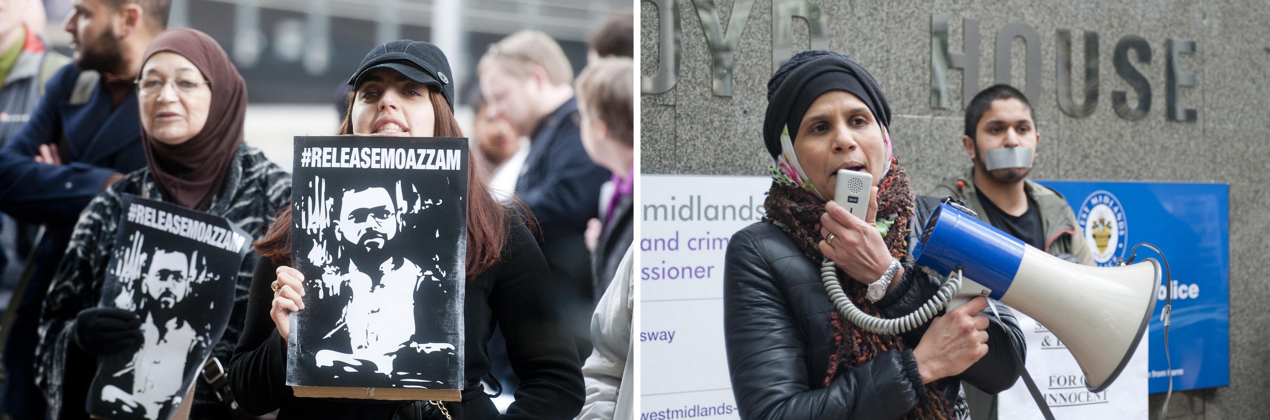 Moazzam Begg protest Birmingham