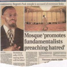 Mosque promotes fundamentalists preaching hatred