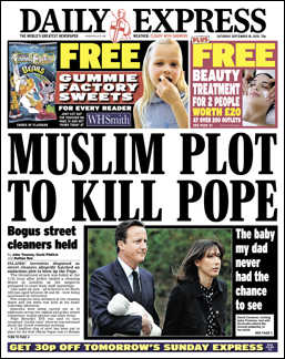 Muslim plot to kill pope