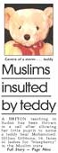 Muslims insulted by Teddy