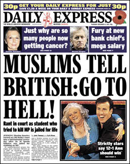 Muslims tell British go to hell
