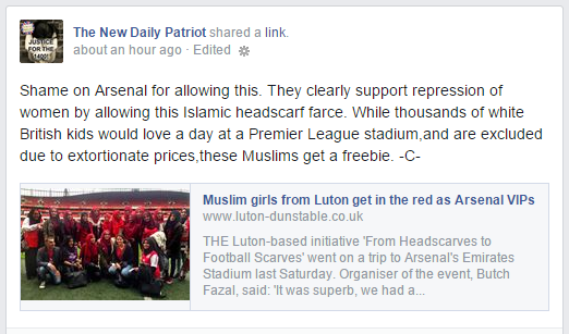 New Daily Patriot condemns Arsenal