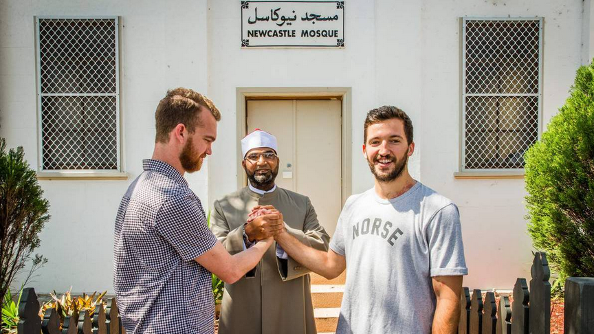 Newcastle Mosque welcomes anti-racist skaters