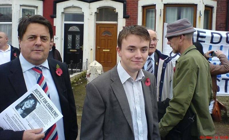 Nick Griffin in Blackpool with Jack Renshaw