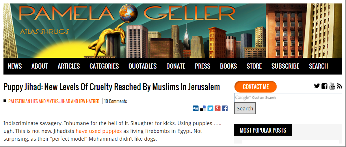 Pamela Geller Puppy Jihad