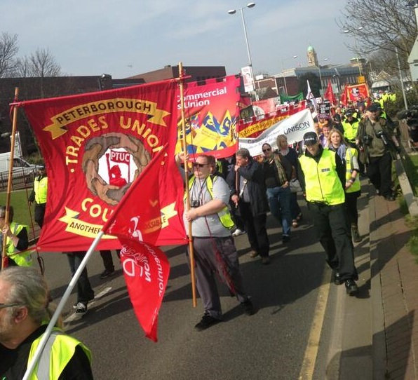 Peterborough TUC march against EDL