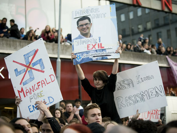 Protest against Sweden Democrats